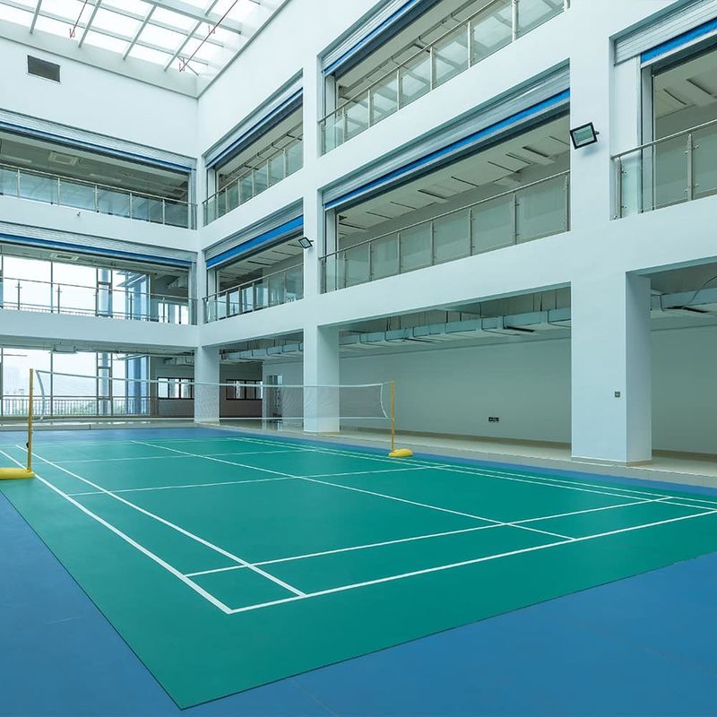 Shore A Badminton Lantai Olahraga Lapangan Olahraga Indoor Lantai Untuk Bola Voli Basket