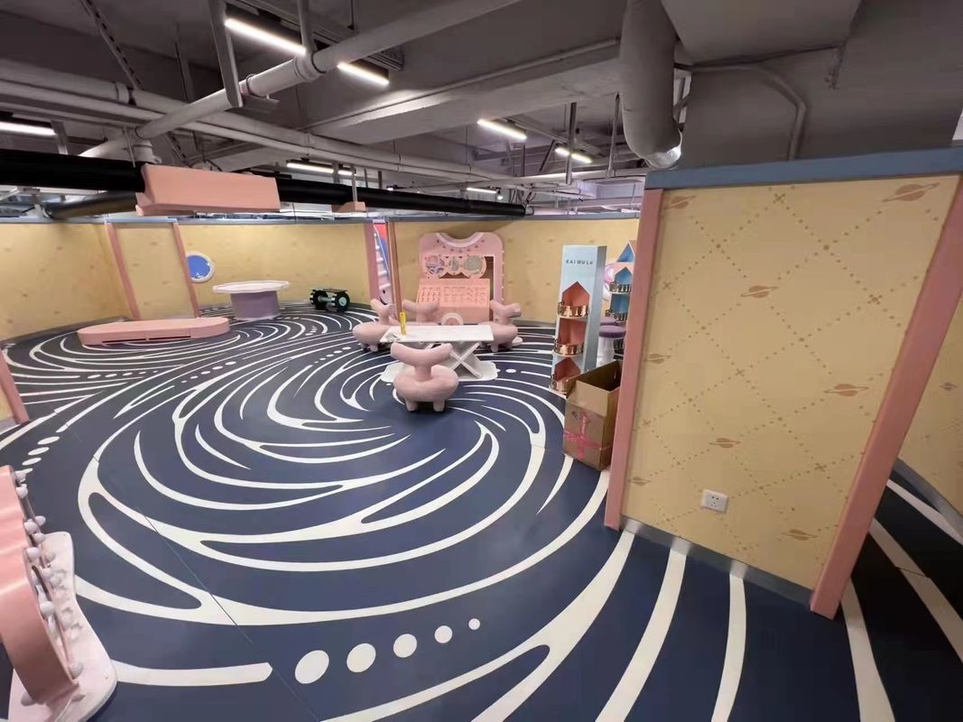 Lantai Vinyl Efek 3D Pribadi PVC Lantai Vinyl Cetak 3D Untuk Taman Hiburan