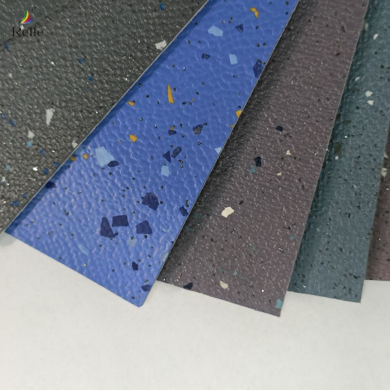 Lantai Anti-Slip Felt Back Emery PVC Lantai Vinyl Keamanan Untuk Metro