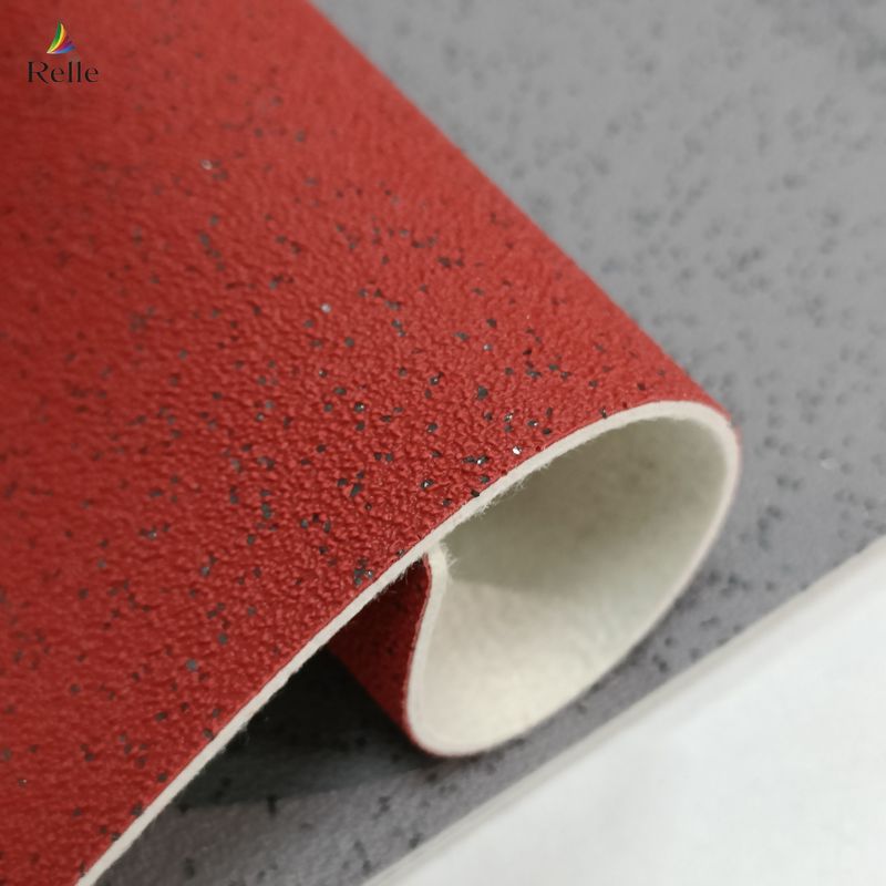 Glue Down Bus Vinyl Flooring Lantai Keamanan Komersial Dengan Homogen Felt Back