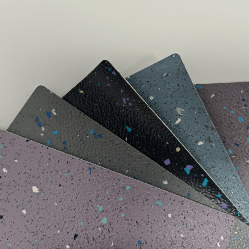 Glue Down Bus Vinyl Flooring Lantai Keamanan Komersial Dengan Homogen Felt Back