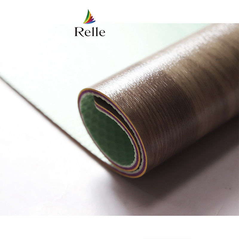UV Coating Relle 4,5 mm busa bising lapangan basket plastik kayu PVC karpet lantai vinyl