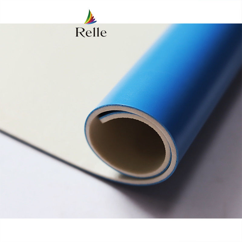 Relle Putih Gloss Seamless PVC Vinyl Flooring Roll untuk Studio Tari SGS Certified PVC