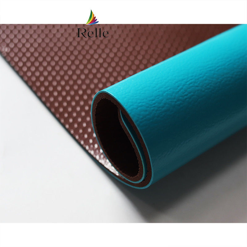 Indoor Green Synthetic Badminton Court Flooring Roll Mat dengan PVC dan Batu kapur oleh Relle