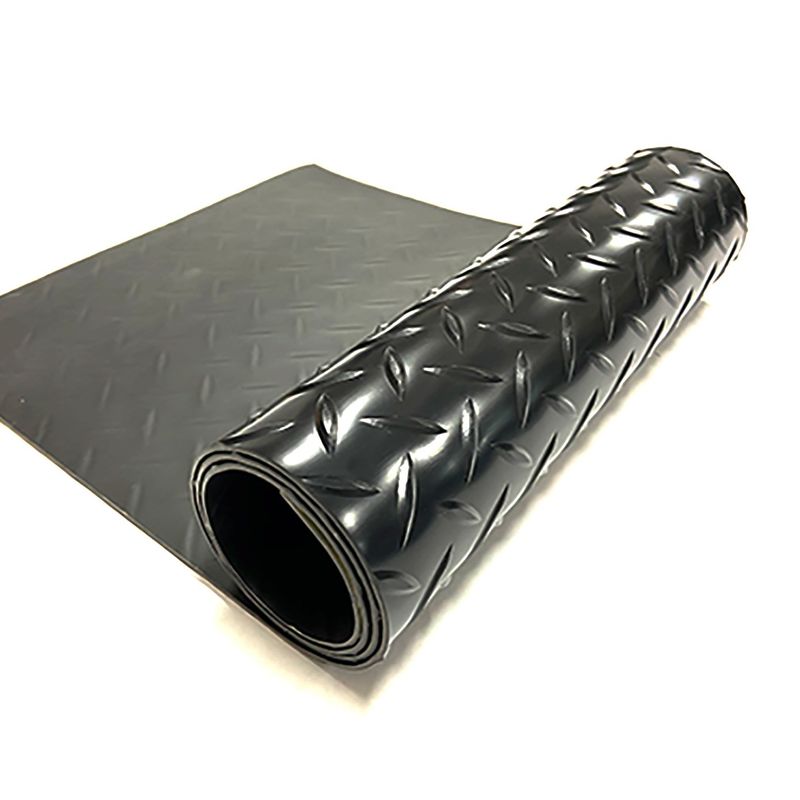 Karet Hitam Garasi Lantai Rolls 1.22m Lebar Karet Gym Lantai Rolls 4mm tebal