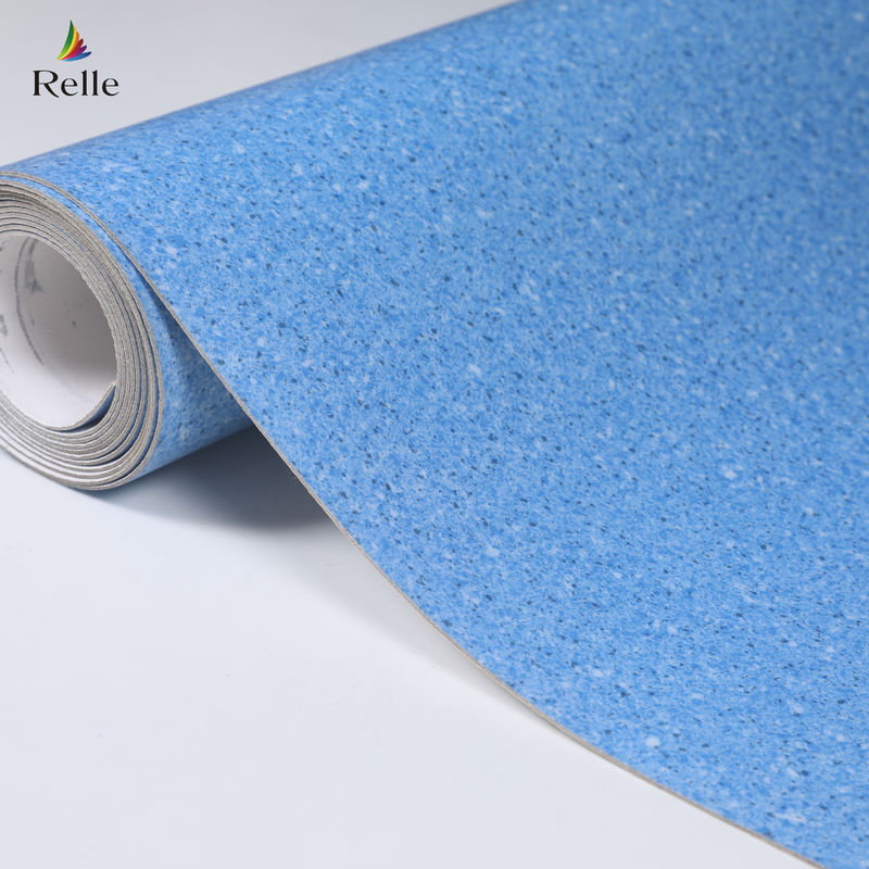 Indoor Office Wear Resistant PVC Vinyl Flooring Roll dengan dan T Grade Wear Resistance