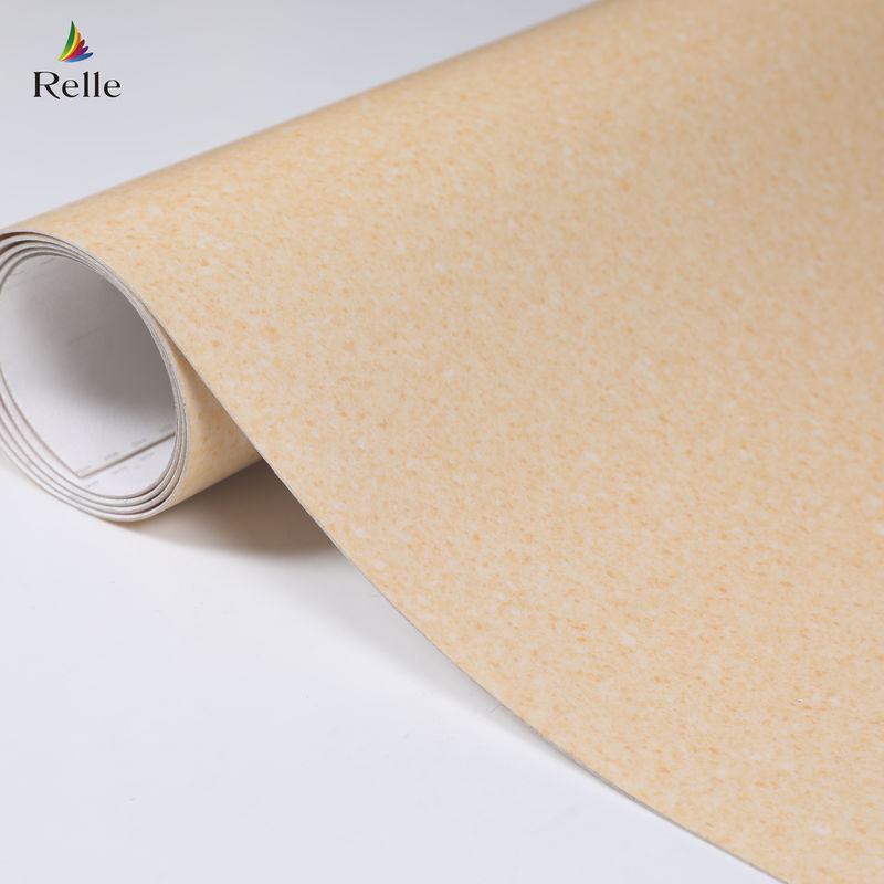Indoor Office Wear Resistant PVC Vinyl Flooring Roll dengan dan T Grade Wear Resistance