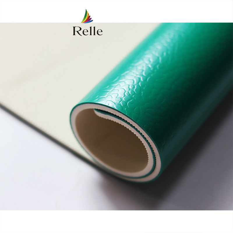 Indoor Relle 6mm Indoor Green Synthetic Badminton Court Flooring dengan Shock Absorption