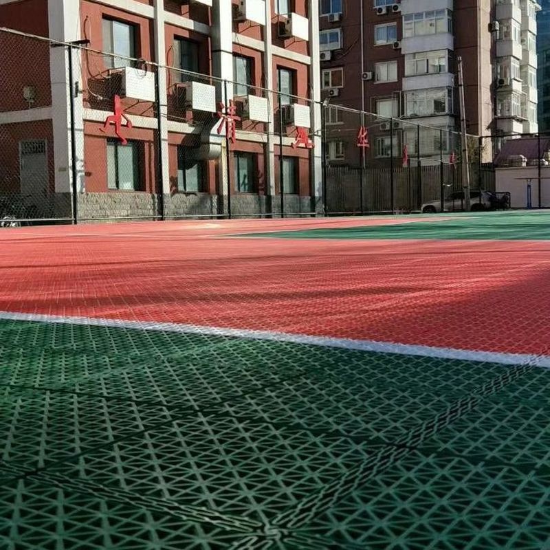 PP Biru Interlocking Sports Flooring 3,5mm 4,5mm 6mm Outdoor Sports Interlocking Tiles