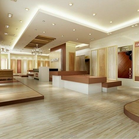 SPC yang tertekan Klik Lantai Vinyl PVC Lantai tahan air SPC 2m 2,5m Lebar