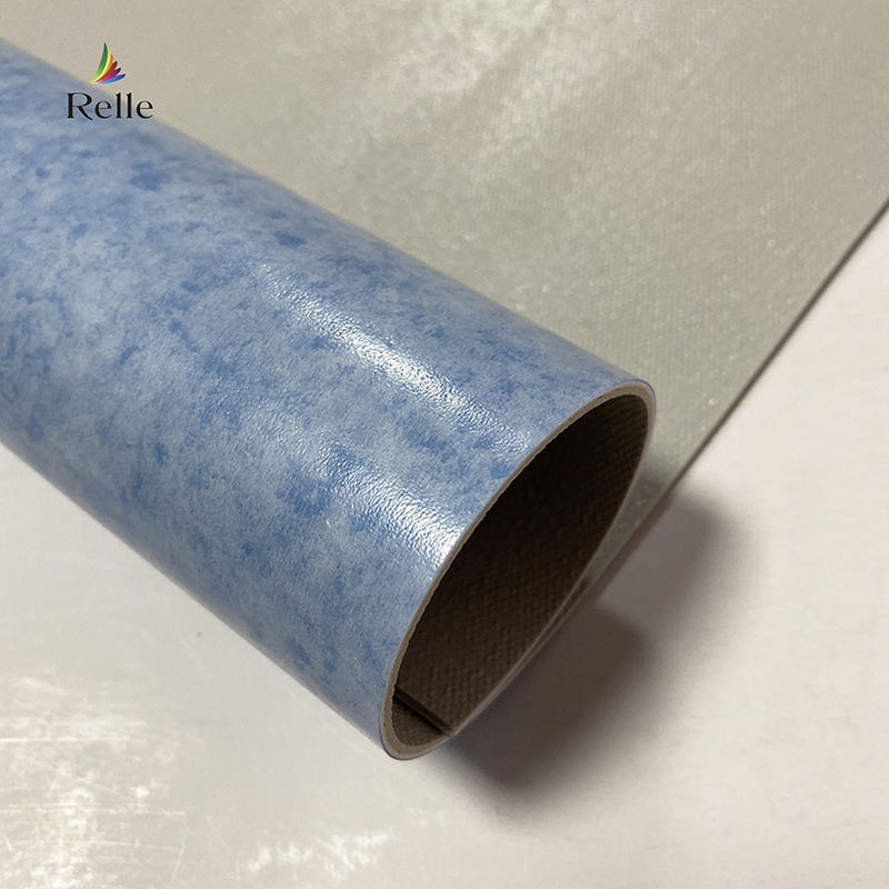 Putih abu-abu Vinyl Lantai Mat Roll Heterogenik Vinyl Lantai Untuk Oman