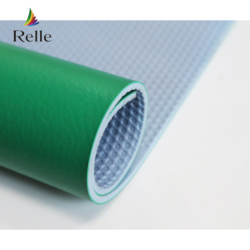 Anti-slip PVC Vinyl Badminton Court Flooring dengan lem Down Instalasi oleh Enlio