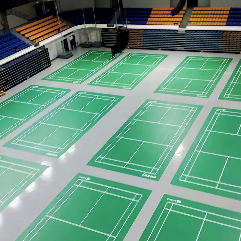 1.8m Lebar Multi-Sport Court untuk Basketball Badminton dan Volleyball Lantai awet
