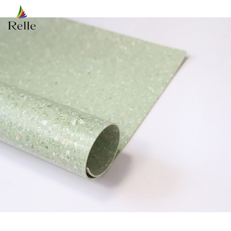 PUR Coating Relle Stock Lot Eco-Friendly PVC Light Beige Vinyl Anti-Static Floor untuk laboratorium