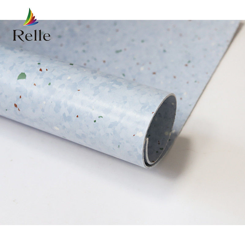 PUR Coating Relle Stock Lot Eco-Friendly PVC Light Beige Vinyl Anti-Static Floor untuk laboratorium