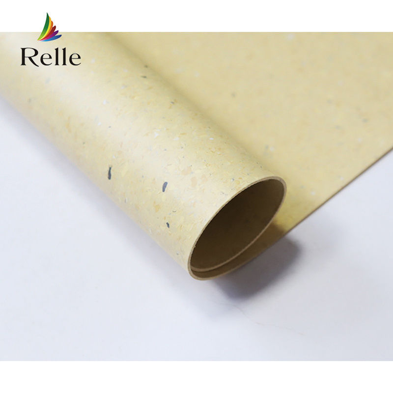 PUR Coating Relle Stock Lot Eco-Friendly PVC Light Beige Vinyl Anti-Static Floor untuk laboratorium