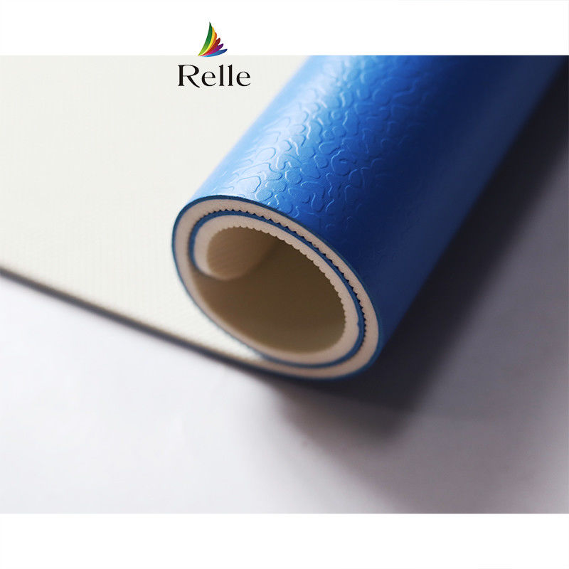 600 Pilihan Warna Relle PVC Futsal Court Flooring Roll dengan Desain Tekstur Gridding