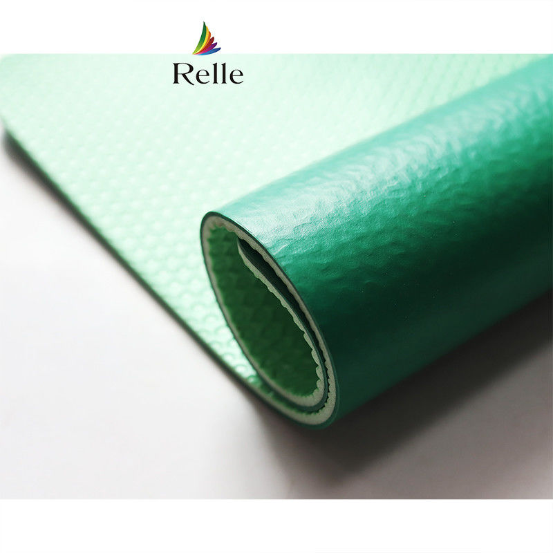 Green Badminton Court Sports Floor Mat Roll in Relle Bahan PVC sintetis untuk olahraga