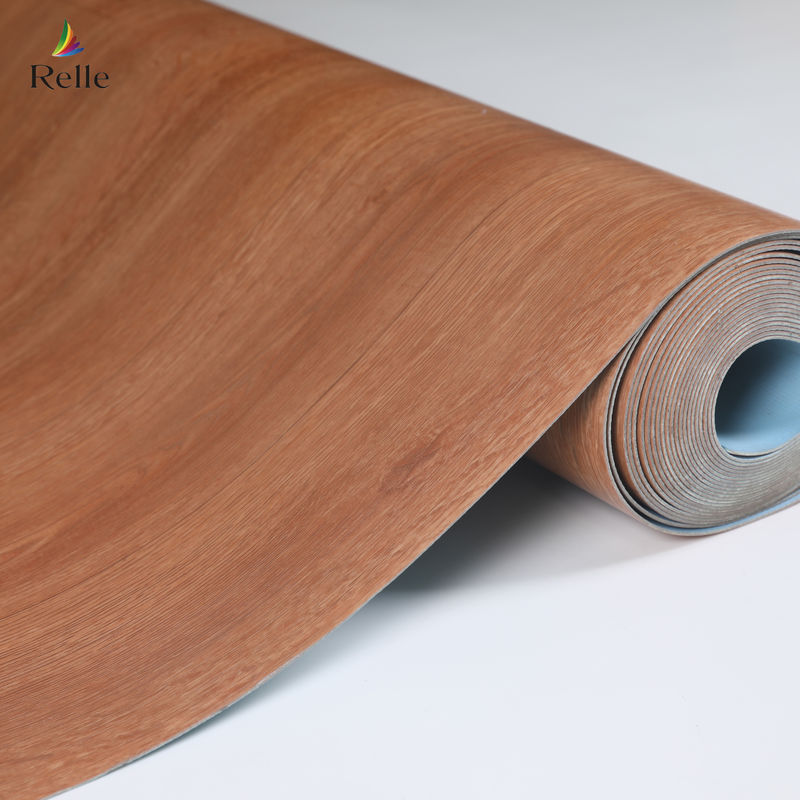 Perpustakaan Supermarket Lantai Heterogenik Vinyl Roll Hitam Lantai CE / SGS / ISO9001