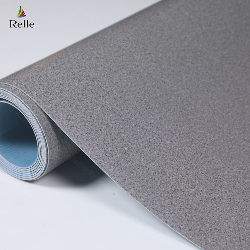 2mm tebal PVC Material kering kembali Plastik Vinyl Floor Roll untuk Indoor di bangunan tinggi