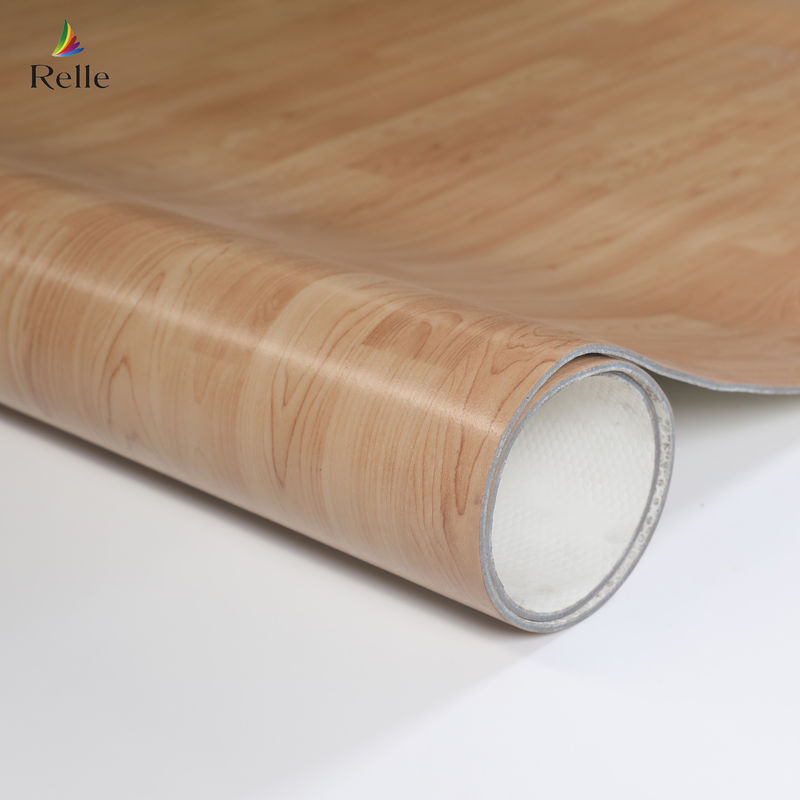 Perpustakaan Supermarket Lantai Heterogenik Vinyl Roll Hitam Lantai CE / SGS / ISO9001