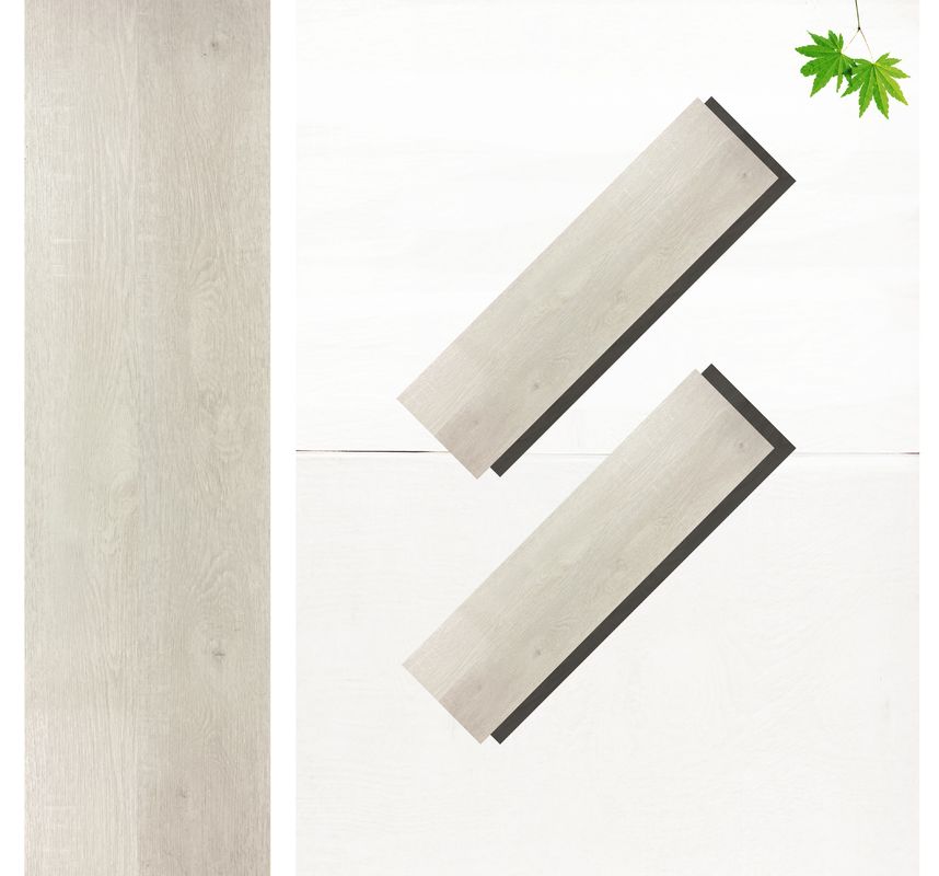 PVC SPC Lantai Kayu Melihat Vinyl Papan 8mm Lantai Hibrida Dengan Batu Kapur Embossed