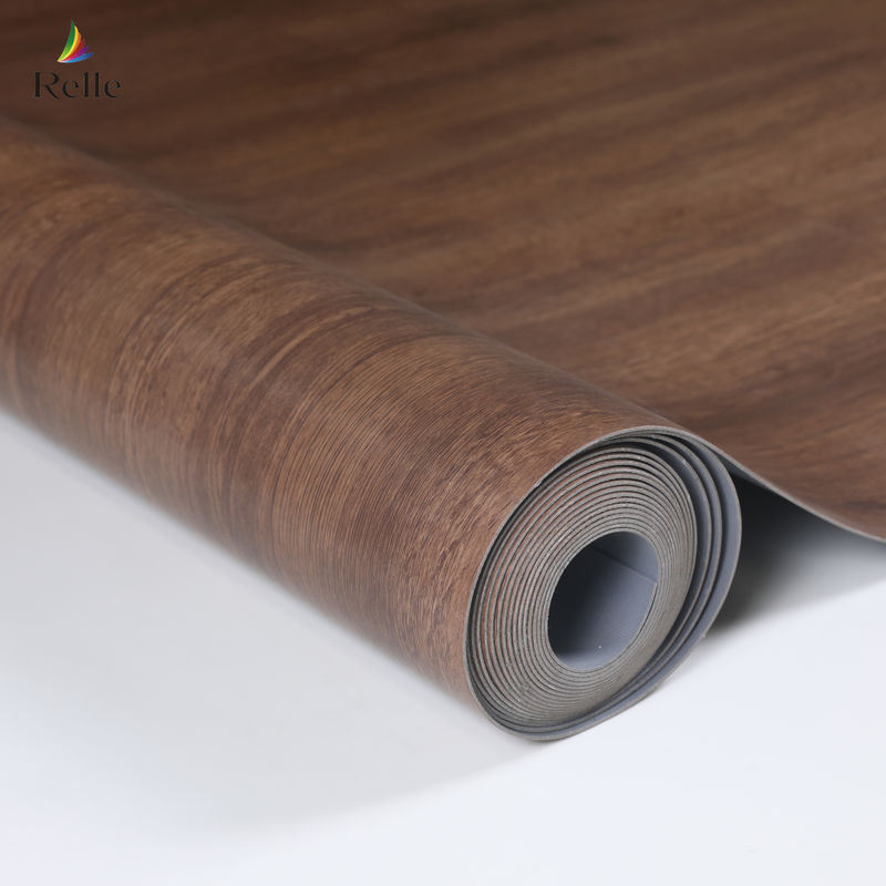Perpustakaan Supermarket Lantai Heterogenik Vinyl Roll Hitam Lantai CE / SGS / ISO9001