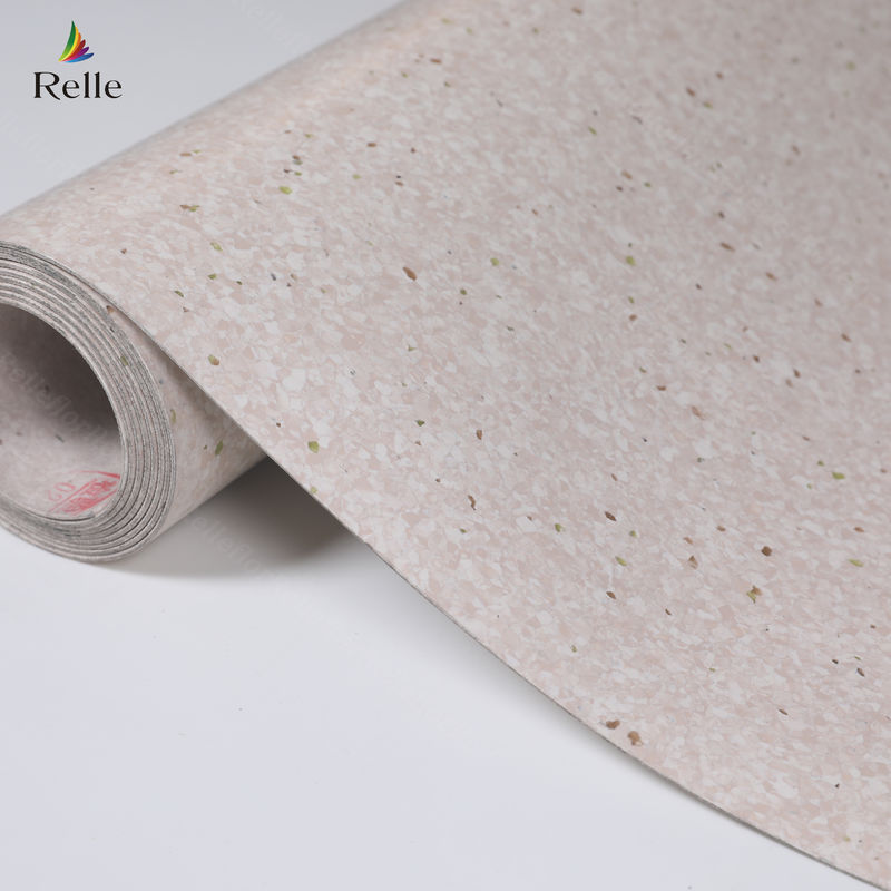 2mm tebal PVC Material kering kembali Plastik Vinyl Floor Roll untuk Indoor di bangunan tinggi