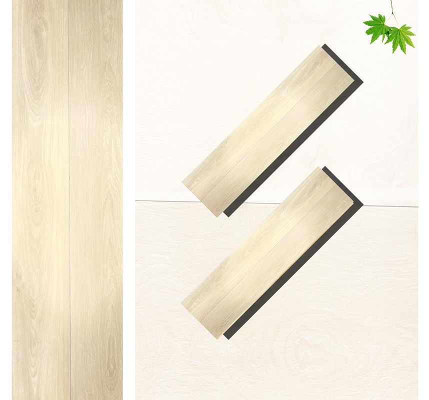 PVC SPC Lantai Kayu Melihat Vinyl Papan 8mm Lantai Hibrida Dengan Batu Kapur Embossed
