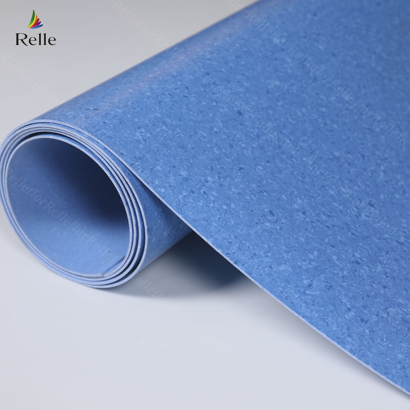 Rumah Sakit/Sekolah/Bandara/Laboratorium/Teater 3m Lebar 3mm Ketebalan PVC Homogen Flooring Roll