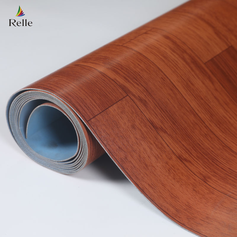 Hotel PVC Flooring Roll dengan Desain Gaya Kayu lebar 2m 79 
