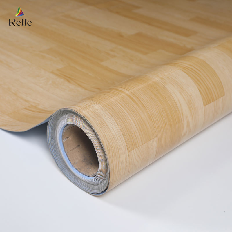 Hotel PVC Flooring Roll dengan Desain Gaya Kayu lebar 2m 79 