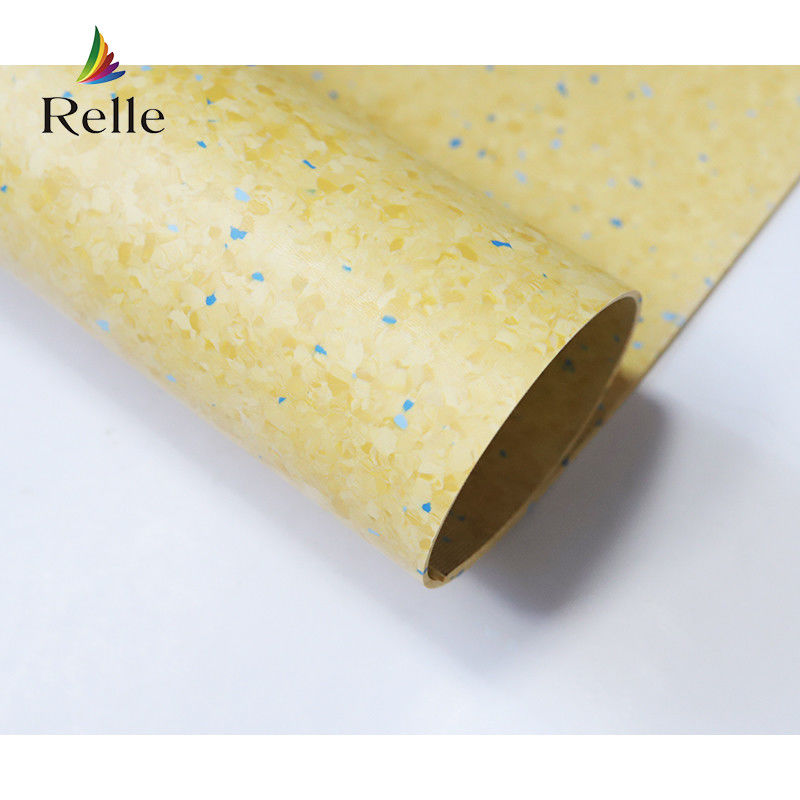 Banquet Hall Indoor Tekstur Biasa Vinyl Flooring Roll dengan T Grade Wear Resistance