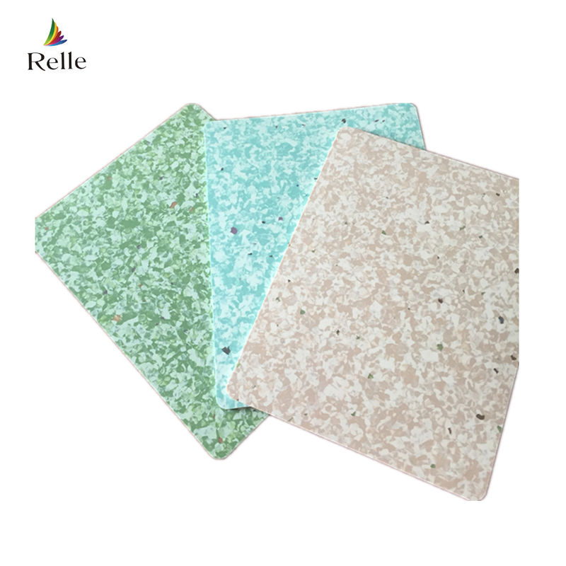 Tekstur Lantai Vinyl Relle 3 mm Genteng PVC Homogen untuk Fasilitas Medis