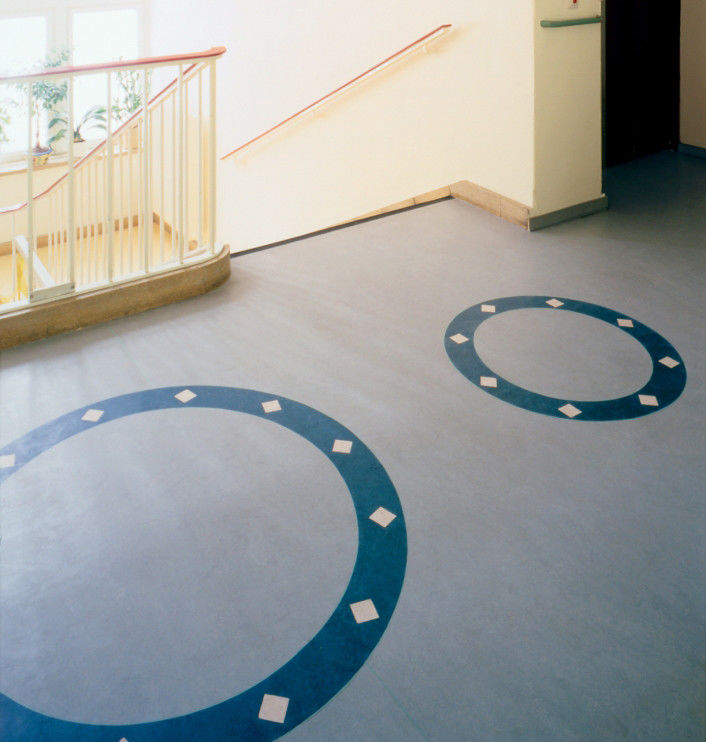Tekstur Lantai Vinyl Relle 3 mm Genteng PVC Homogen untuk Fasilitas Medis