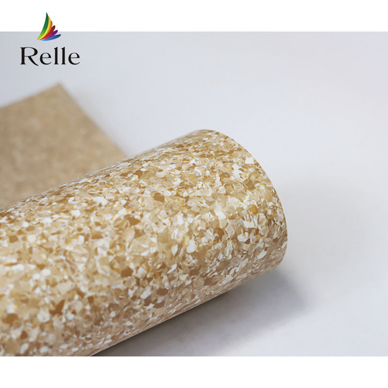 Relle Commercial Vinyl Flooring berwarna-warni dengan ketebalan 2-4mm dan batu kapur di dalam ruangan