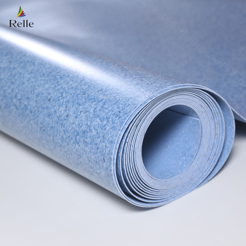 Relle PVC Homogen Vinyl Lantai untuk Aplikasi Rumah Sakit di Guangdong Per Roll