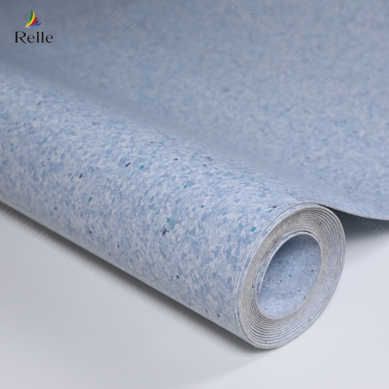 Relle PVC Homogen Vinyl Lantai untuk Aplikasi Rumah Sakit di Guangdong Per Roll