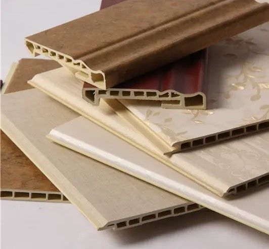 Papan dinding dekoratif terintegrasi dengan serat bambu panel dinding interior PVC kontemporer
