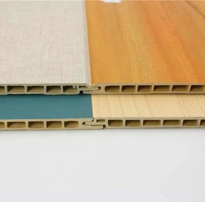 Papan dinding dekoratif terintegrasi dengan serat bambu panel dinding interior PVC kontemporer