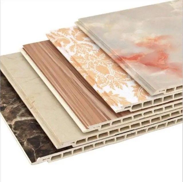 Papan dinding dekoratif terintegrasi dengan serat bambu panel dinding interior PVC kontemporer