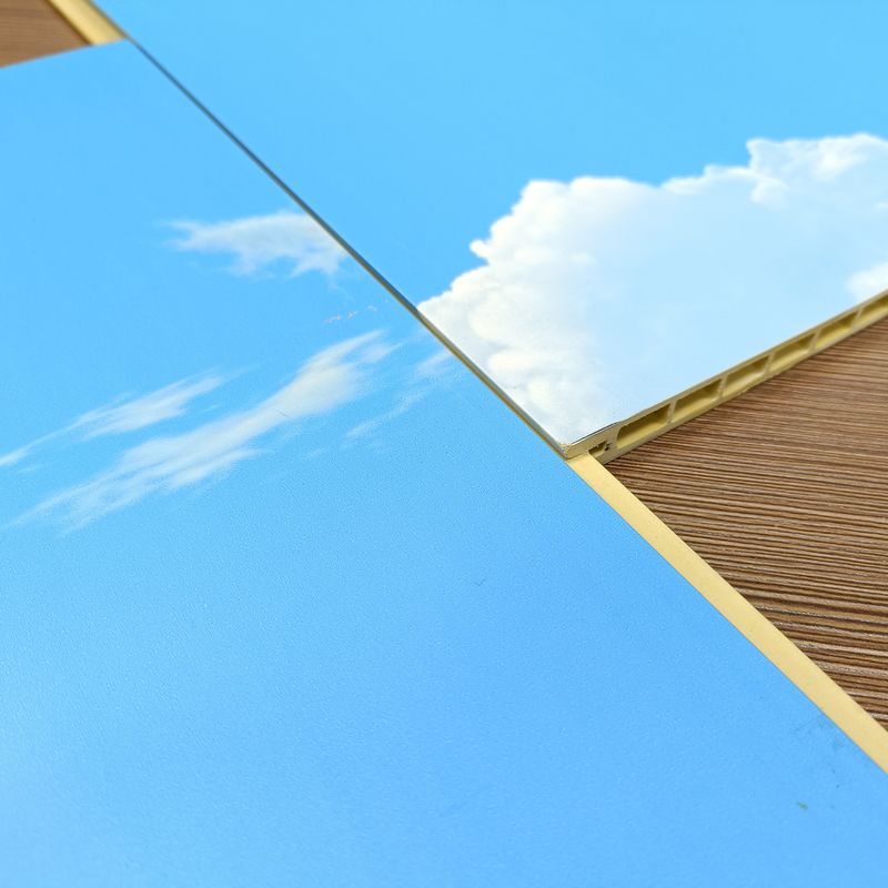 Panel dinding dekoratif serat bambu PVC 10mm tebal untuk ruang tamu