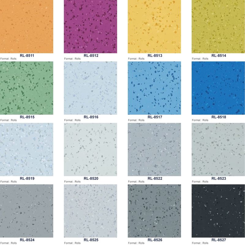 Glue Down Relle Lantai 1,5mm Homogen Lantai Untuk Ruang Medis