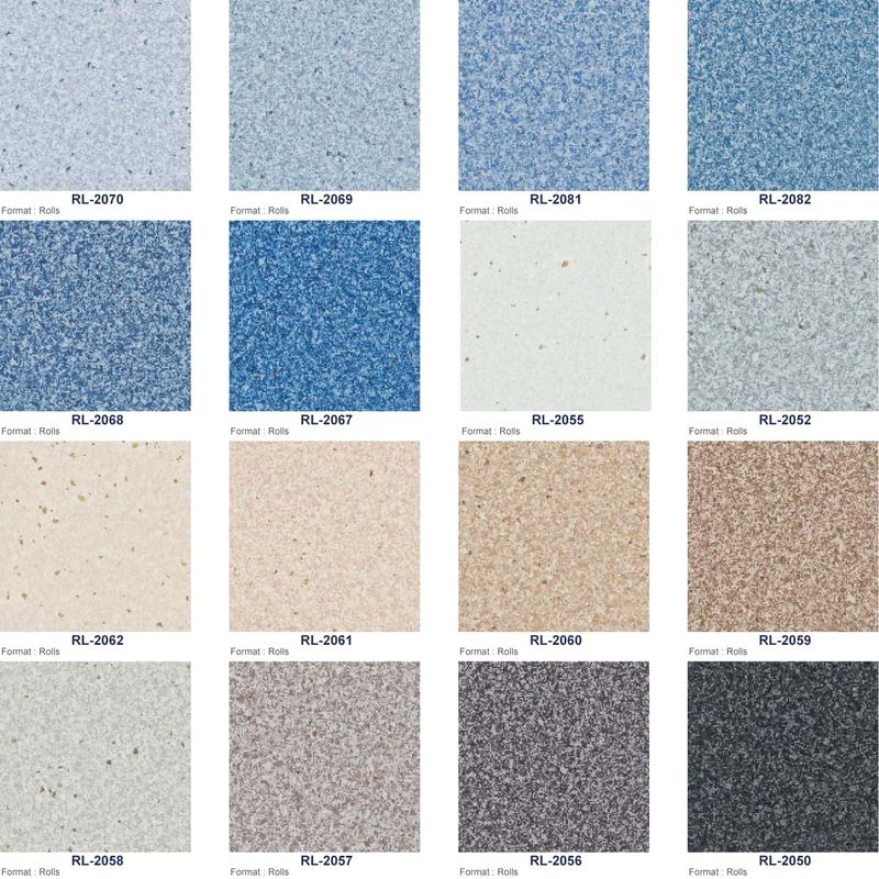 Lantai Homogen Anti-Slip Non-Slip Untuk Rumah Sakit PVC Homogen Lembar Vinyl Lantai Homogen Anti-Static