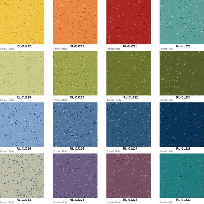 Anti Bakteri Karet Lantai Relle Lantai 2mm-10mm Plain / Tekstur Embossed