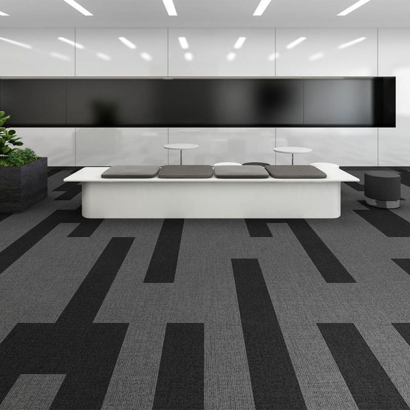 6.5mm 7mm Office Carpet Tile Commercial Carpet Tile Untuk Kamar Tidur Hotel Tempat Kerja