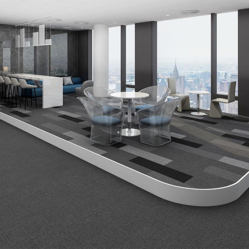 6.5mm 7mm Office Carpet Tile Commercial Carpet Tile Untuk Kamar Tidur Hotel Tempat Kerja