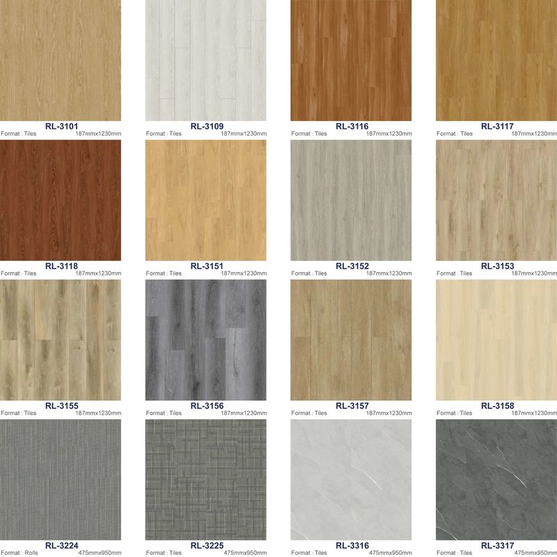 Fire Resistance SPC Vinyl Flooring 2mm 2.5mm 3mm Waterproof SPC Flooring Untuk Rumah