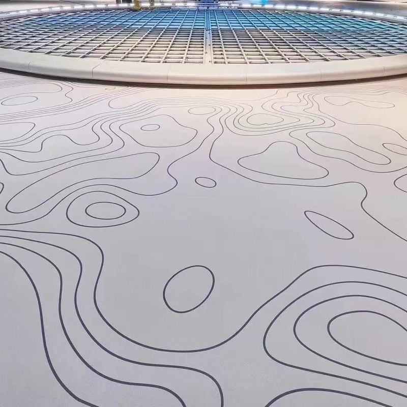 Lantai Karet Ramah Lingkungan, Tahan Aus, dan Anti Selip Relle untuk Aula Pameran