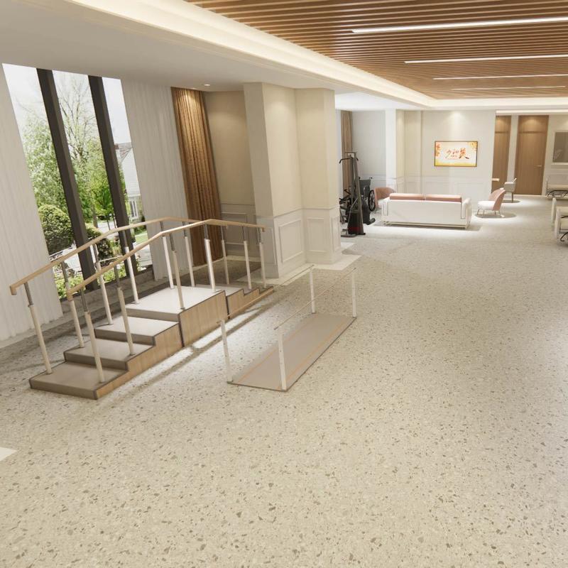 Lantai Perawatan Lansia Komprehensif untuk Panti Jompo – Gaya Higienis Homogen Tingkat Medis